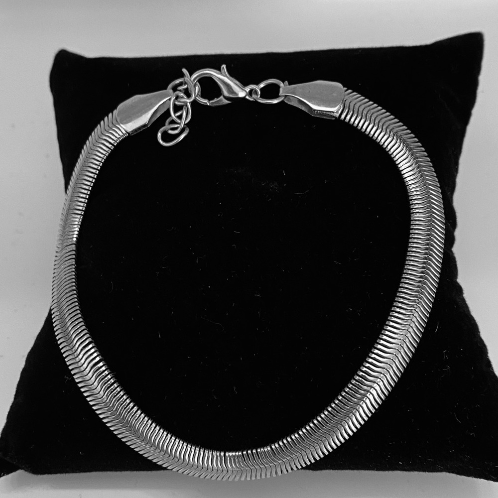 Silver coil bracelet